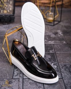 Alternative view of Mocasini de barbati casual, negri, talpa inalta ultra-usoara – AD866