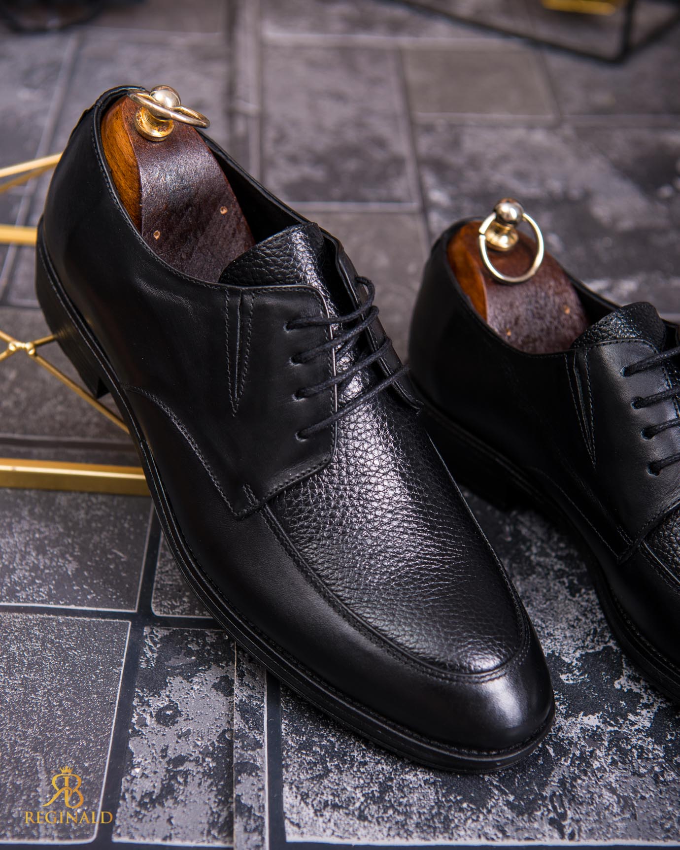 Pantofi de barbati, negru, din piele naturala- P1878 - imagine 5