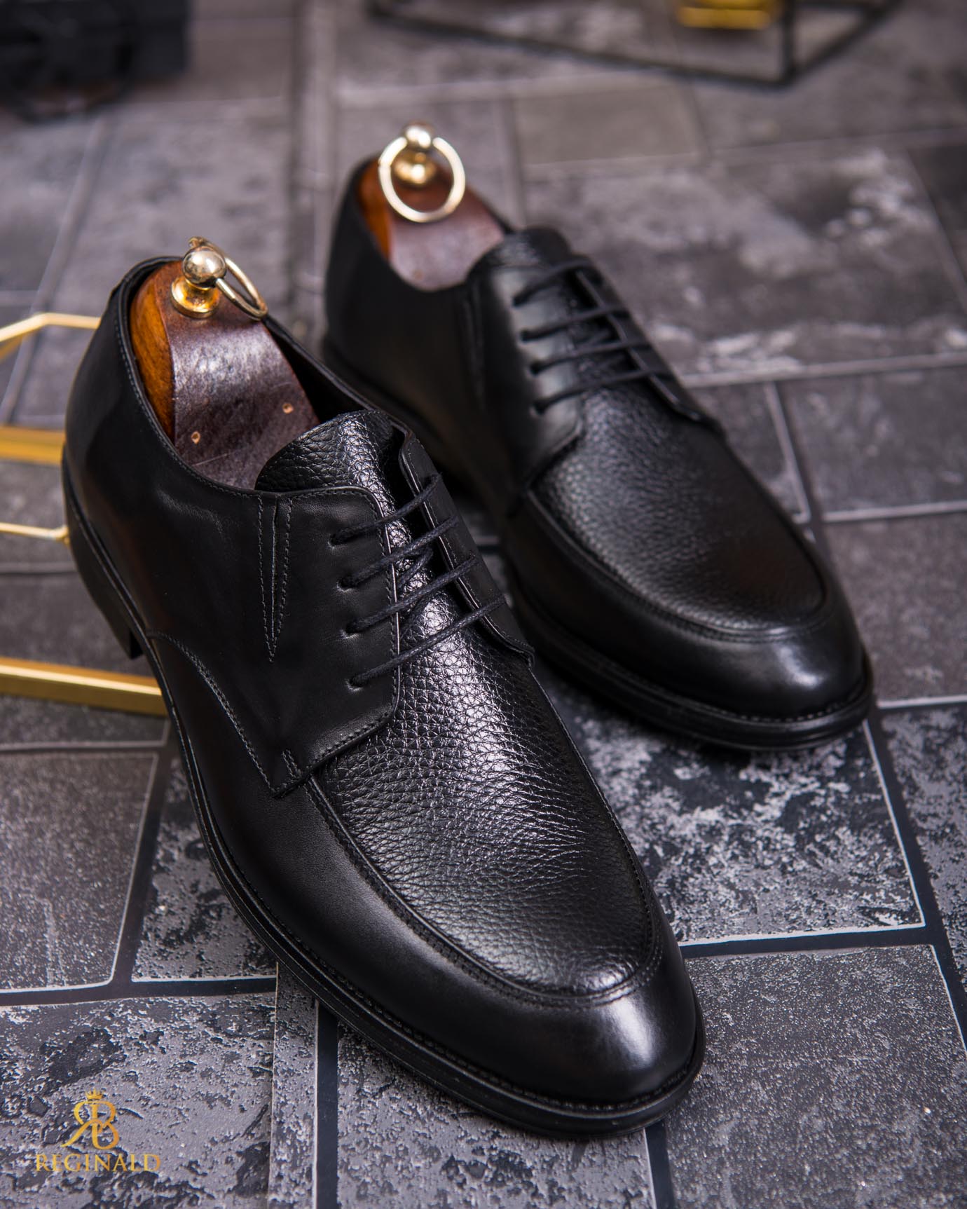 Pantofi de barbati, negru, din piele naturala- P1878 - imagine 6