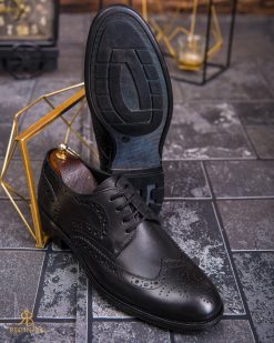 Alternative view of Pantofi de barbati, negru, din piele naturala-  P1876