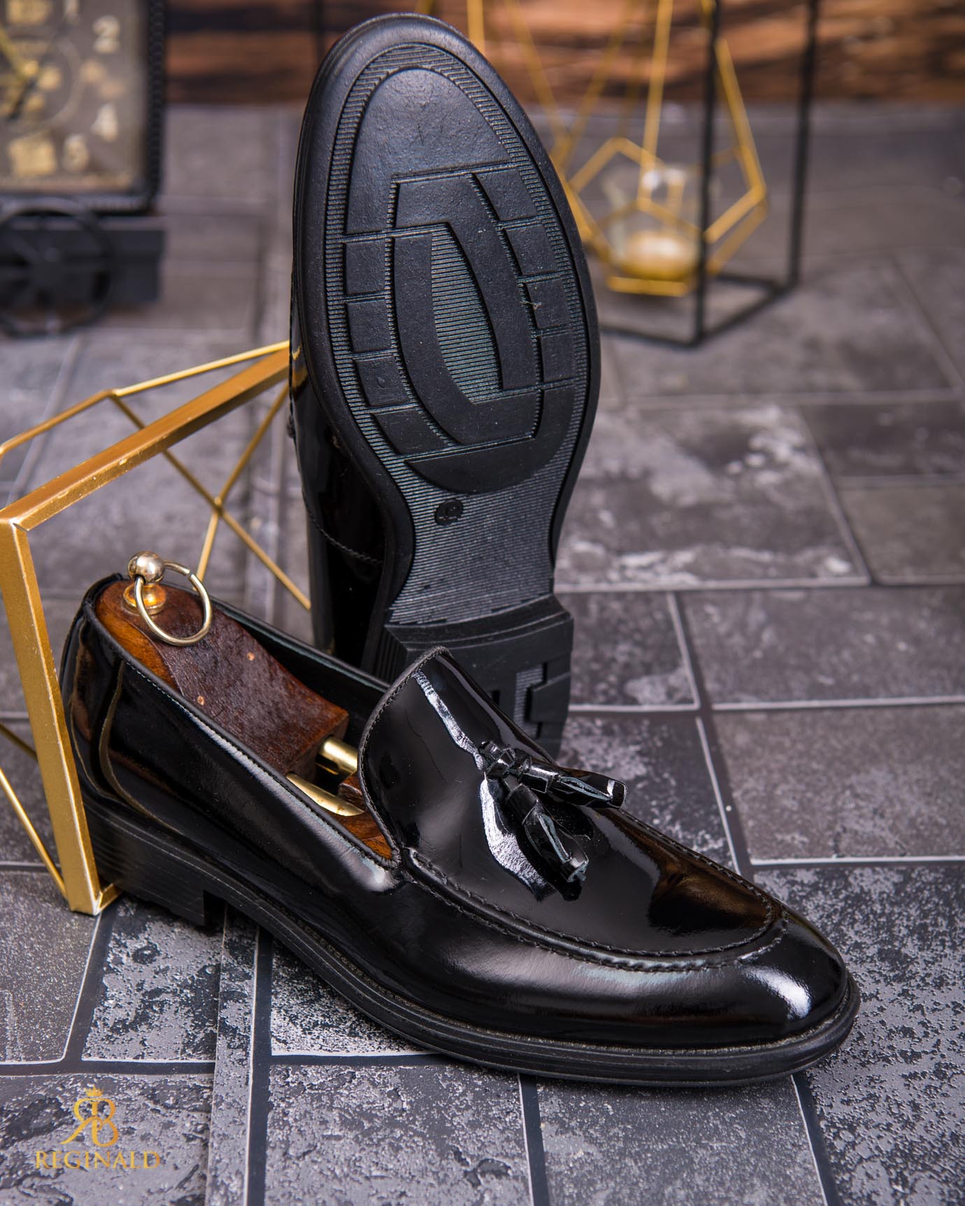 Pantofi de barbati, negru, din piele naturala- P1879 - imagine 3