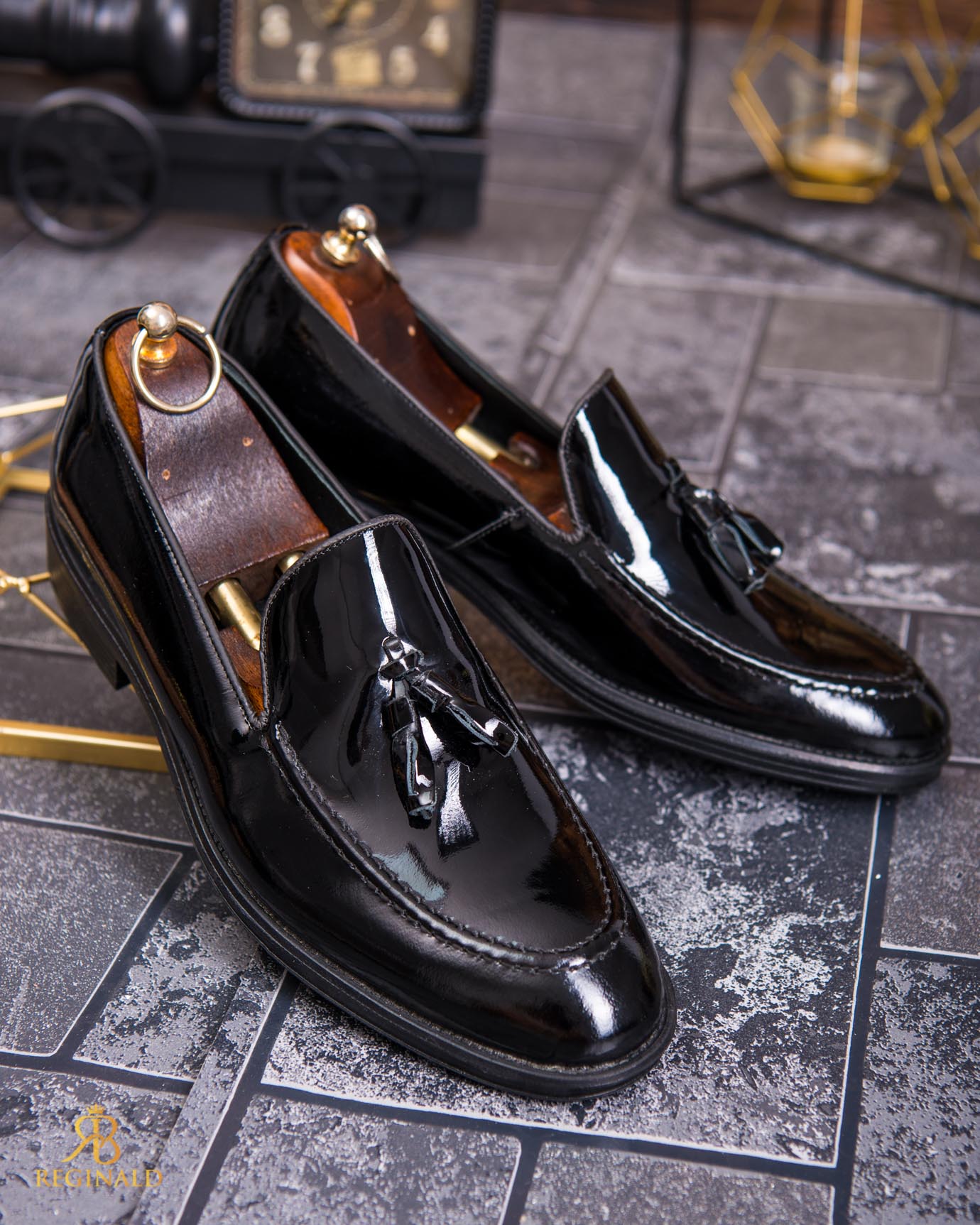 Pantofi de barbati, negru, din piele naturala- P1879 - imagine 4