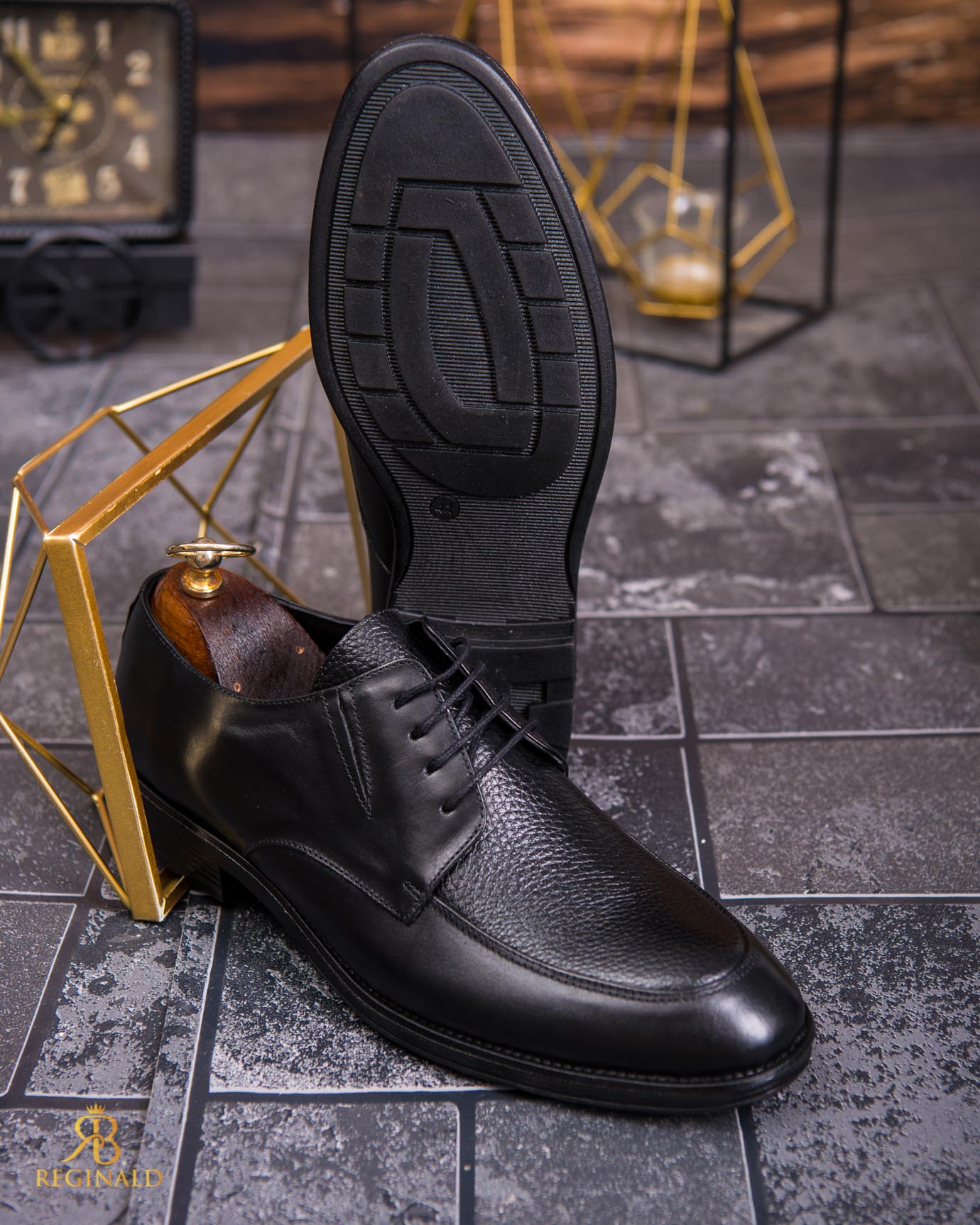 Pantofi de barbati, negru, din piele naturala- P1878 - imagine 3