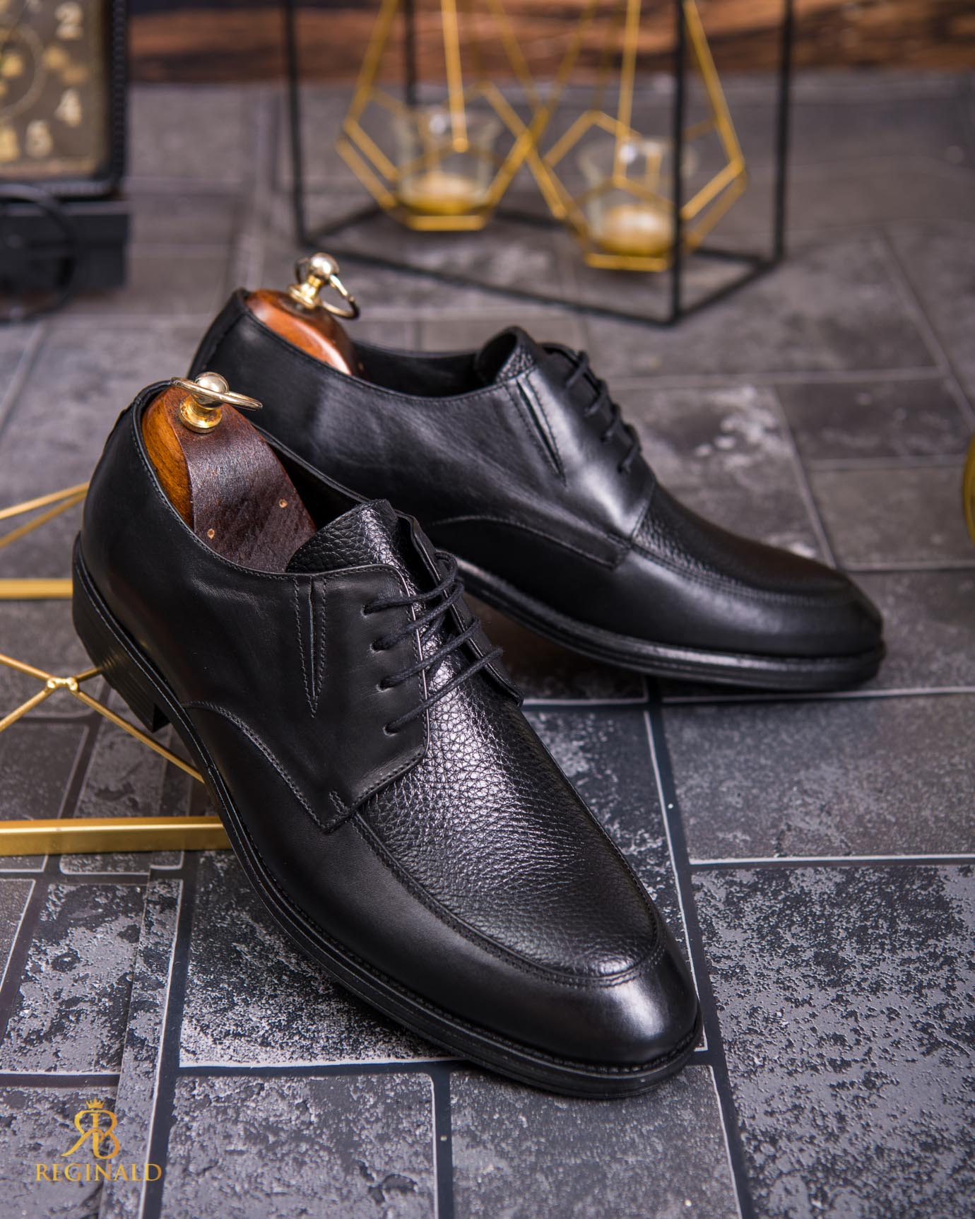 Pantofi de barbati, negru, din piele naturala- P1878 - imagine 4