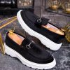 Mocasini de barbati casual, negri, talpa inalta ultra-usoara – AD859