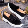 Mocasini de barbati casual, negri, talpa inalta ultra-usoara – AD861