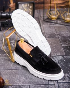 Alternative view of Mocasini de barbati casual, negri, talpa inalta ultra-usoara – AD861