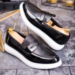 Mocasini de barbati casual, negri, talpa inalta ultra-usoara – AD863
