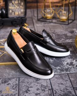 Alternative view of Mocasini de barbati casual, negri, talpa inalta ultra-usoara – AD864