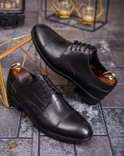 Pantofi de barbati, negru, din piele naturala- P1870