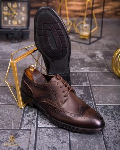 Alternative view of Pantofi de barbati, maro, din piele naturala-  P1865