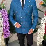 Conjunto de 5 prendas: chaqueta, pantalón, camisa, corbata y cinturón - TN215