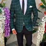 Outfit da 5 pezzi: giacca, pantaloni, camicia, cravatta, cintura - TN216