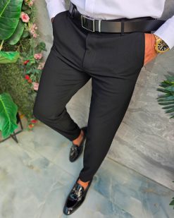 Alternative view of Pantaloni negri, elastici, croiala conica - PN861