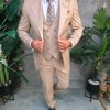 Costum Bărbătesc Slim-Fit 3 Piese – Bej Nude Elegant - C5318