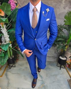 Alternative view of Costum Bărbătesc Slim-Fit 3 Piese – Albastru Intens - C5310