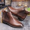 Ghete Chelsea bărbătești – Piele naturală maro - GH155