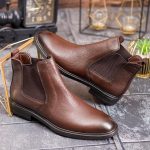Ghete Chelsea bărbătești – Piele naturală maro - GH155