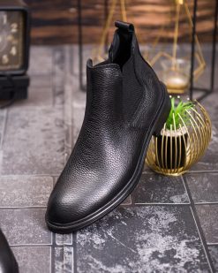 Alternative view of Ghete bărbătești Chelsea – Piele naturală neagră - GH156