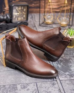 Ghete Chelsea bărbătești – Piele naturală maro - GH155