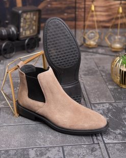 Alternative view of Ghete bărbătești Chelsea – Piele naturală întoarsă - GH153