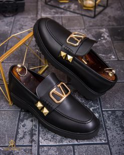 Mocasini de barbati casual, negri, talpa inalta ultra-usoara – AD870