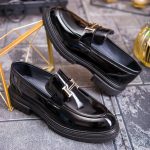 Mocasini de barbati casual, negri, talpa inalta ultra-usoara – AD871