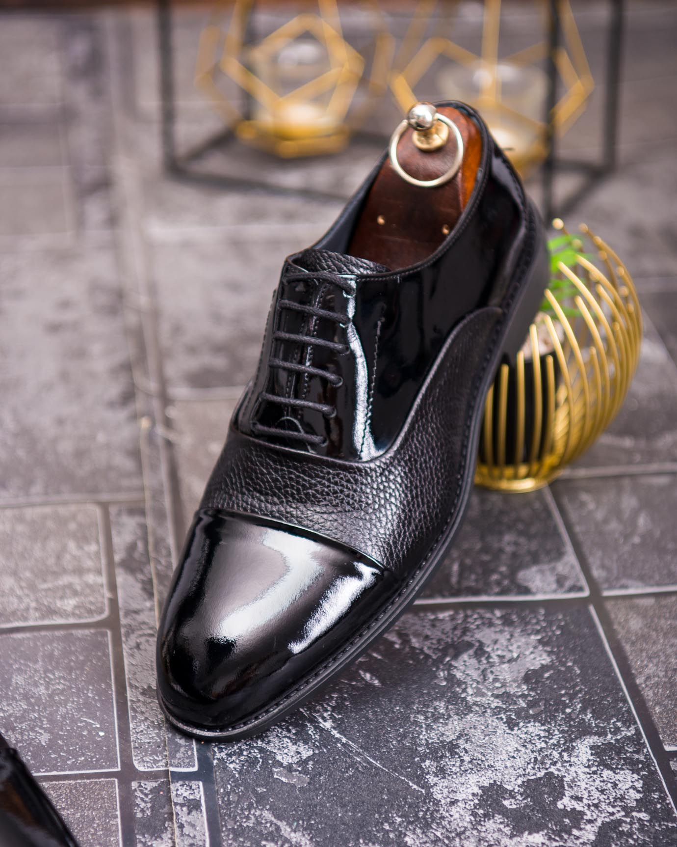 Pantofi bărbătești eleganți – Piele naturală și lacuită - P1917 - imagine 2