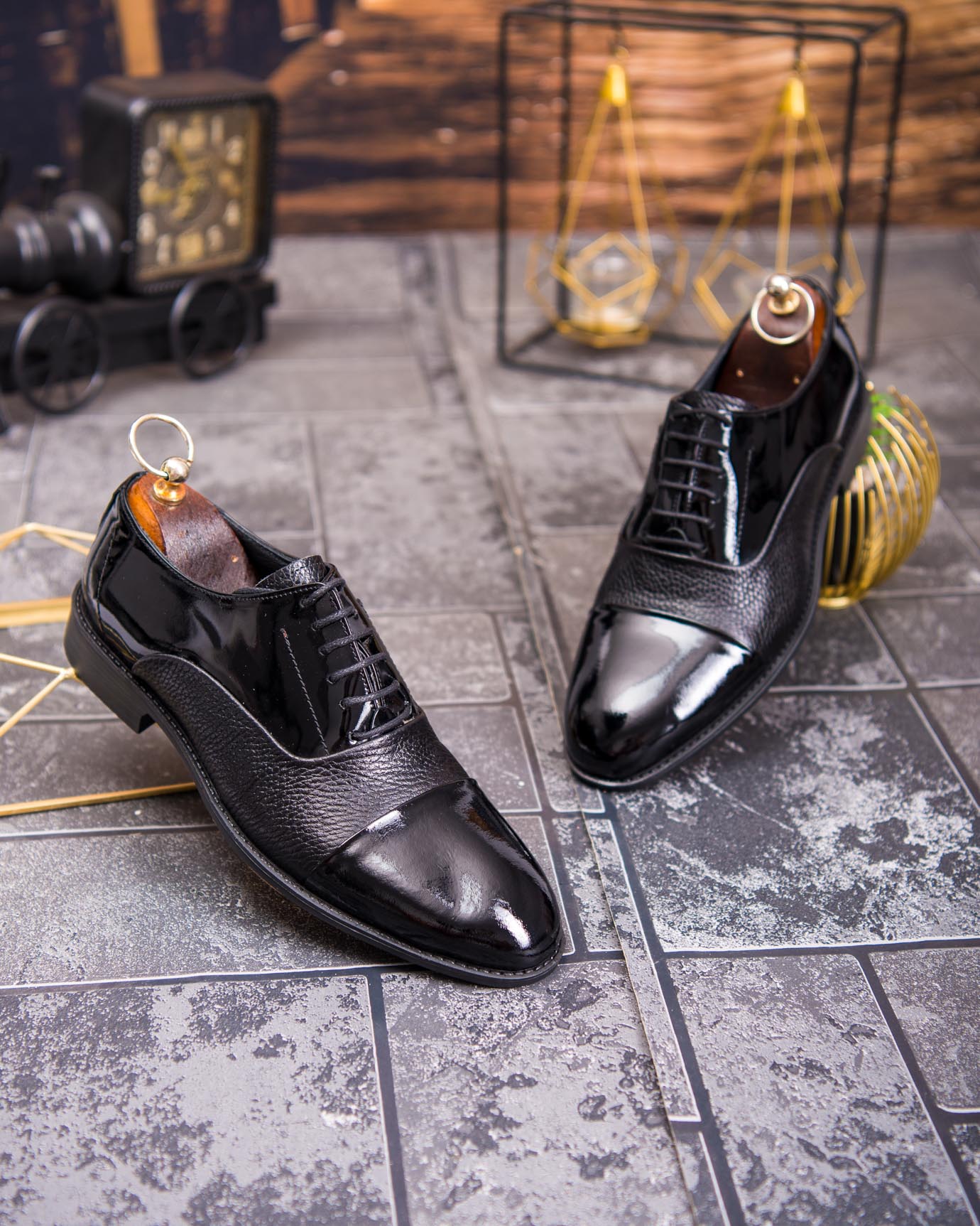 Pantofi bărbătești eleganți – Piele naturală și lacuită - P1917 - imagine 5