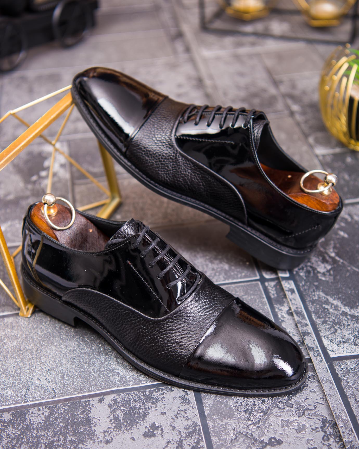 Pantofi bărbătești eleganți – Piele naturală și lacuită - P1917 - imagine 4