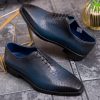Pantofi de barbati, bleumarin, din piele naturala- P1889