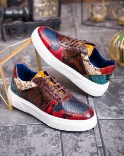 Sneaker de barbati, multicolor, din piele naturala- P1900