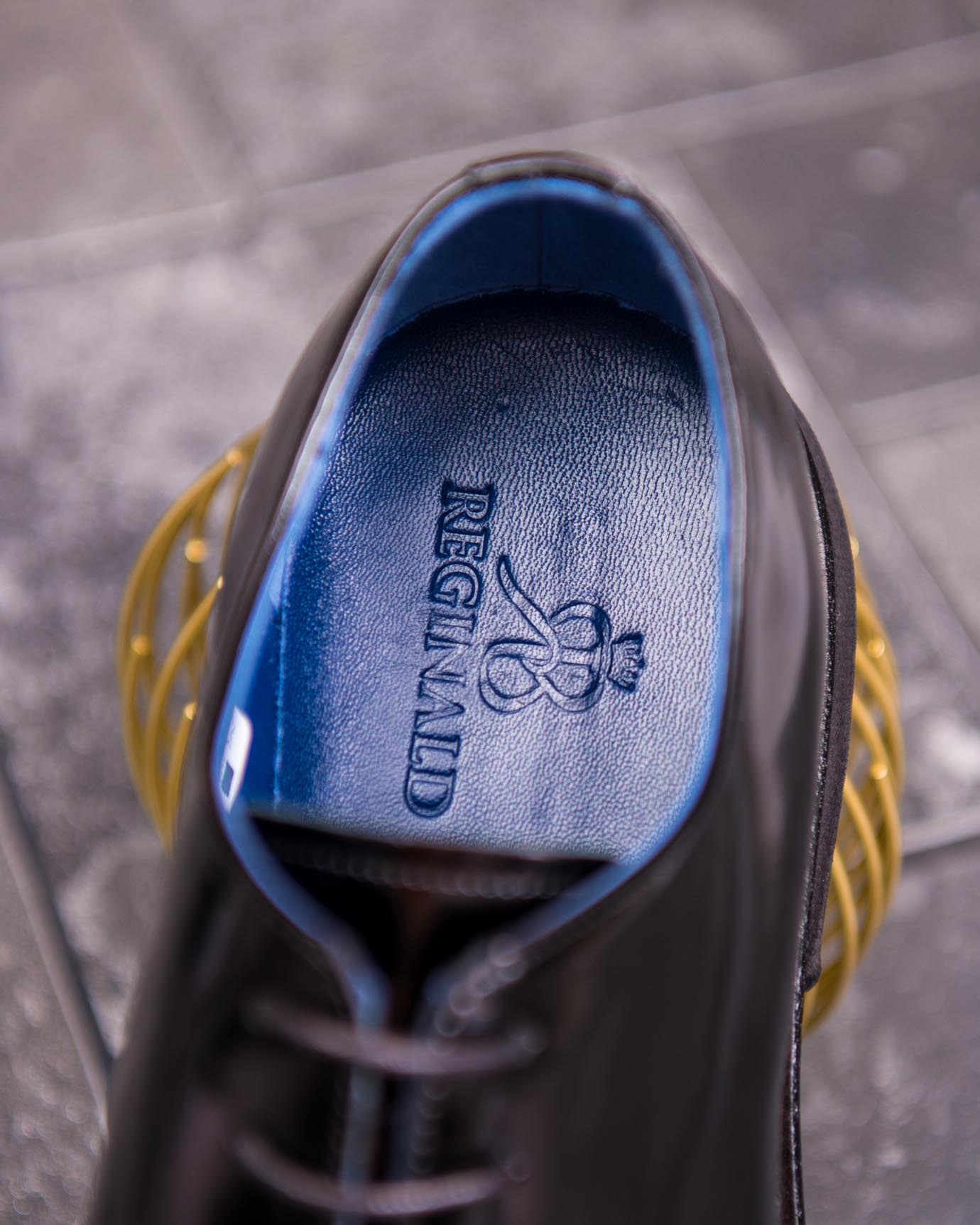 Pantofi de barbati, negri, din piele naturala cu talpa înalta, cu model- P1898 - imagine 4