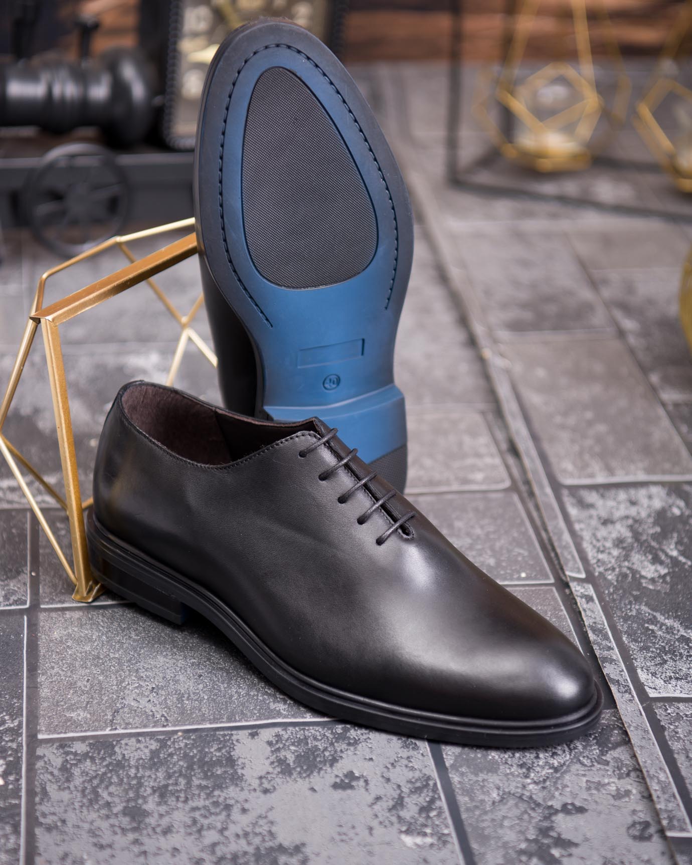 Pantofi de barbati, negri, din piele naturala - P1895 - imagine 2