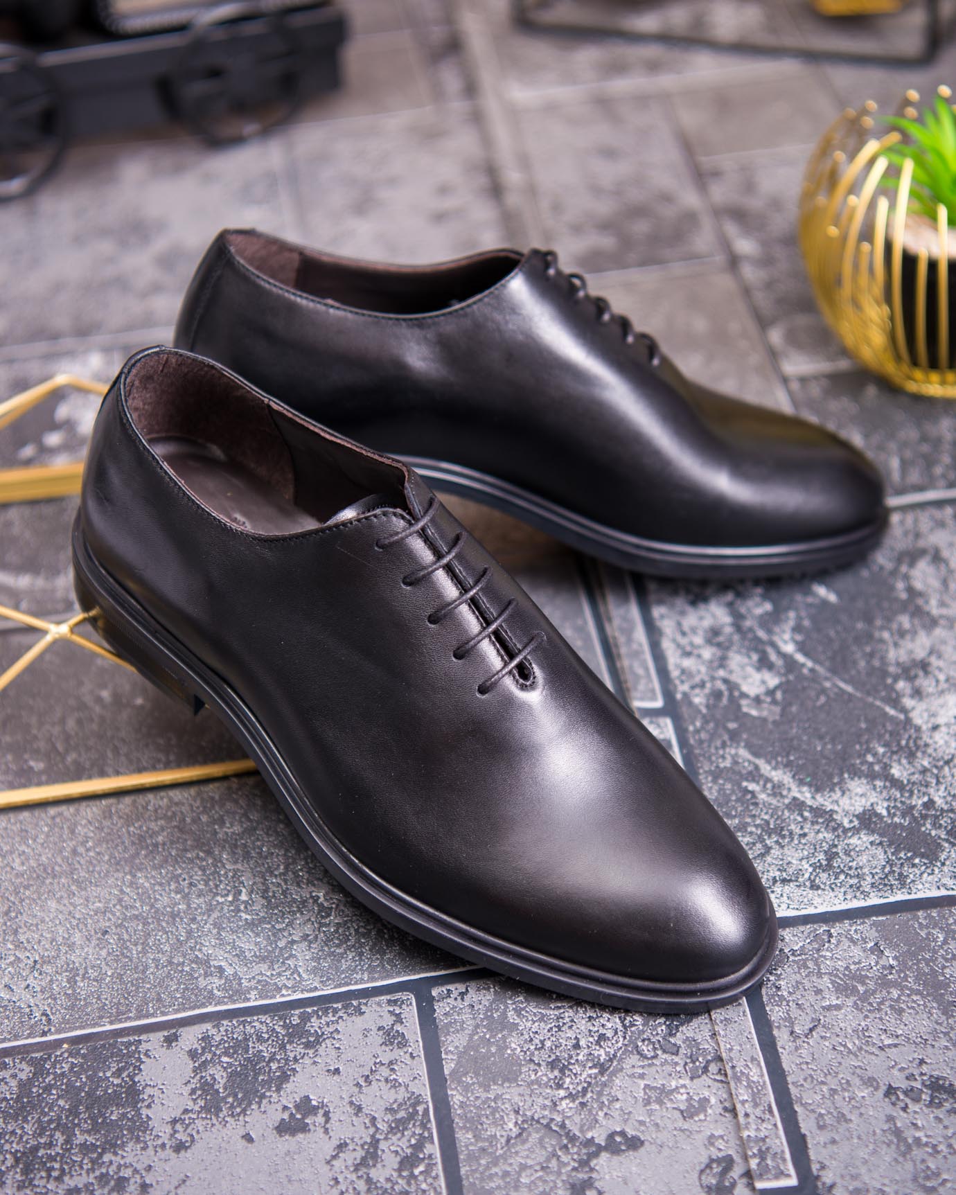 Pantofi de barbati, negri, din piele naturala - P1895 - imagine 3