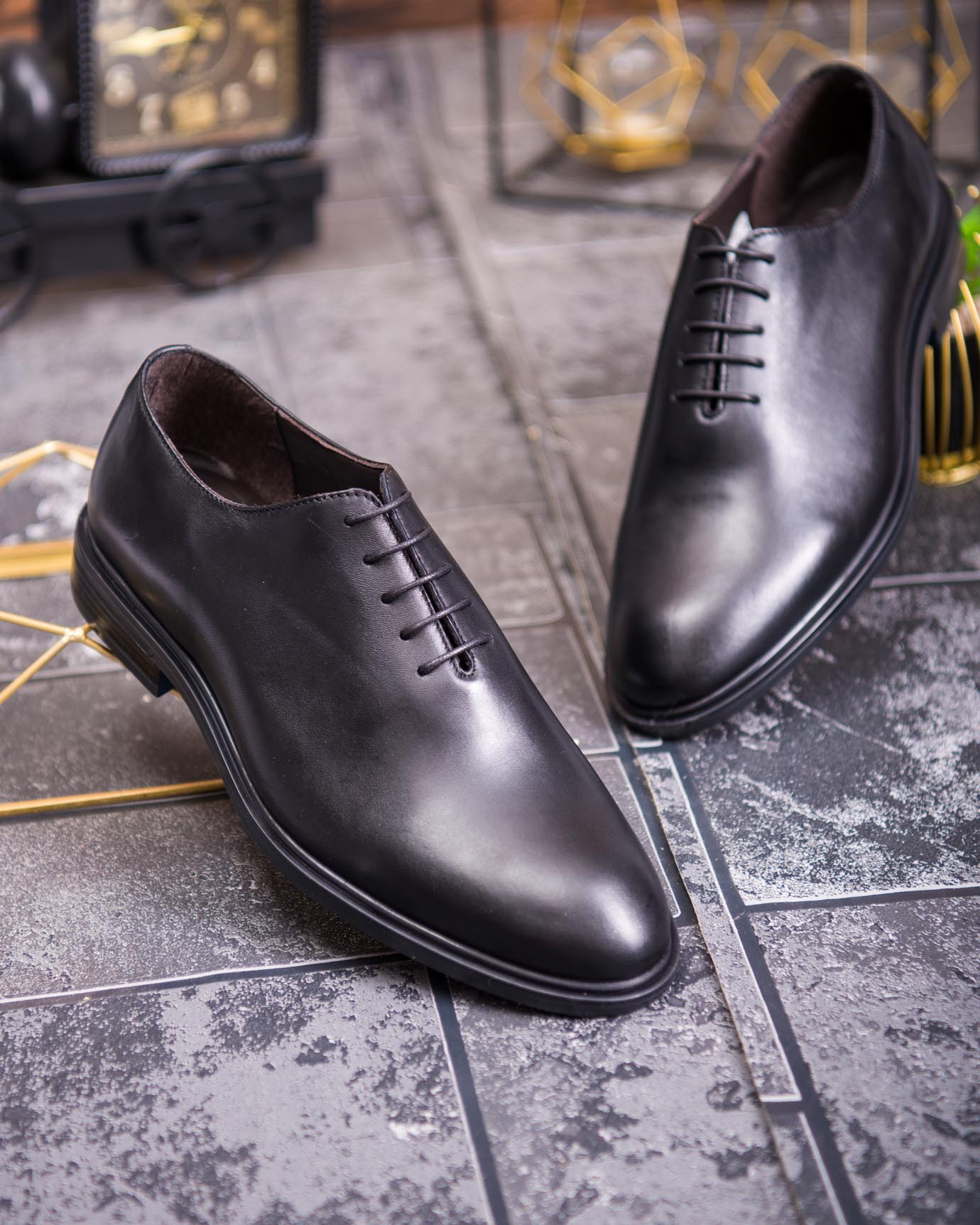 Pantofi de barbati, negri, din piele naturala - P1895 - imagine 4