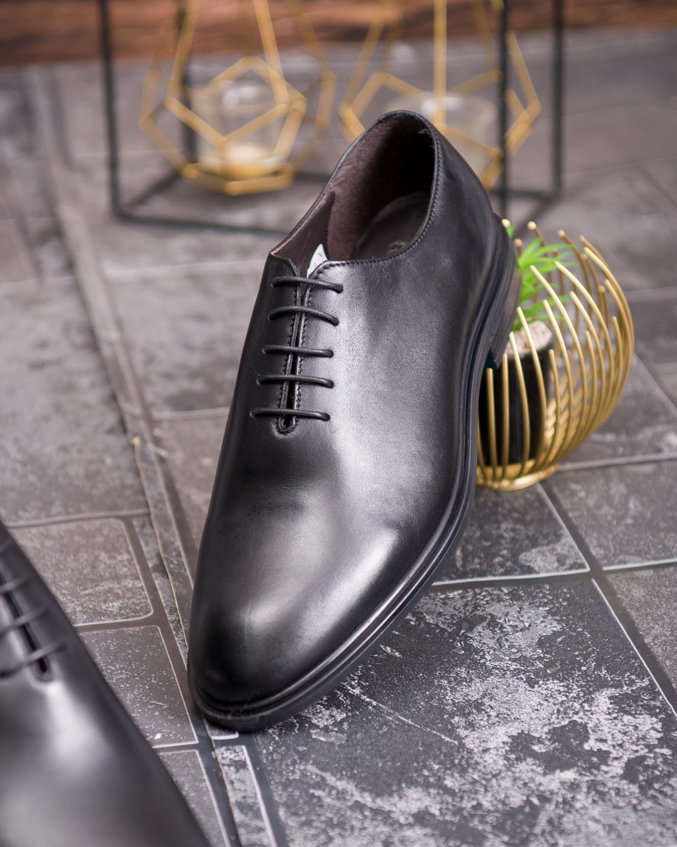 Pantofi de barbati, negri, din piele naturala - P1895 - imagine 5