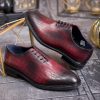 Pantofi de barbati, bordeaux, din piele naturala- P1885