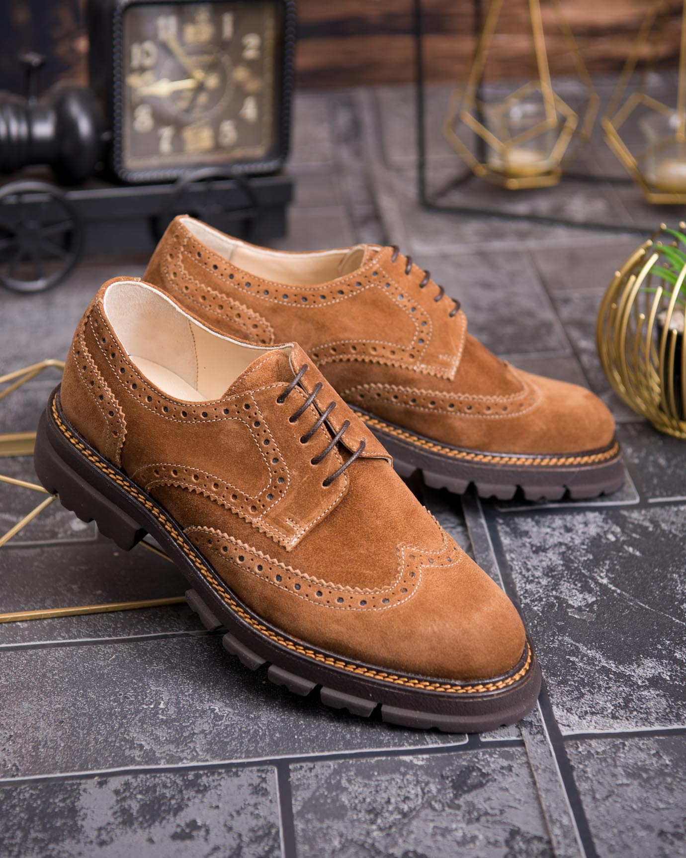 Pantofi de barbati, maro, din piele naturala- P1887 - imagine 3