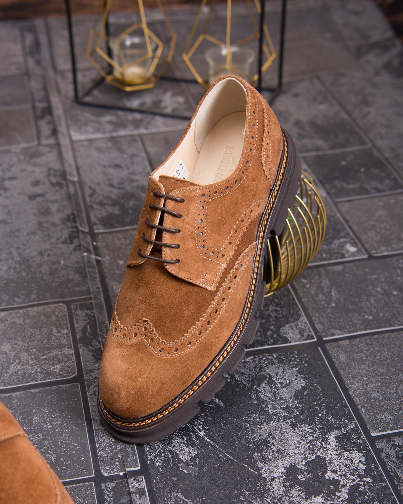 Pantofi de barbati, maro, din piele naturala- P1887 - imagine 6