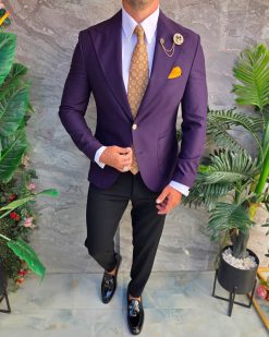 Alternative view of Sacou de bărbați, Slim Fit, Mov-SC1103