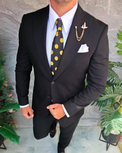 Alternative view of Sacou de bărbați, Slim Fit, Negru-SC1091