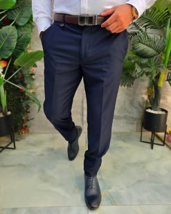 Pantaloni eleganti, Bleumarin, Slim-Fit - PN857