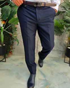 Alternative view of Pantaloni eleganti, Bleumarin, Slim-Fit - PN857