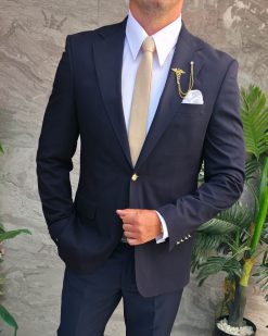 Alternative view of Sacou de bărbați, Slim Fit, Bleumarin-SC1099