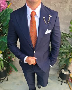 Alternative view of Sacou de bărbați, Slim Fit, Bleumarin-SC1095