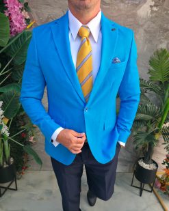 Sacou de bărbați, Slim Fit, Albastru deschis-SC1097