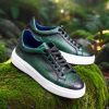 Sneaker de barbati, croco verde, din piele naturala- P1903