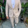 Costum de bărbați, Crem: Sacou si Pantalon - C5337