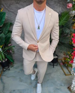 Alternative view of Costum de bărbați, Crem: Sacou si Pantalon - C5337